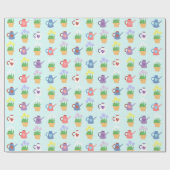 Papier Cadeau Motif de boîte et d'usine d'arrosage de source (Plat)