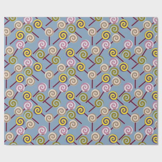 Papier Cadeau Motif de bonbons | motif Lollies | lollipop 3 (Plat)