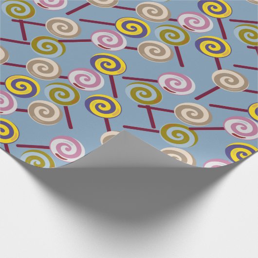 Papier Cadeau Motif de bonbons | motif Lollies | lollipop 3 (Coin)
