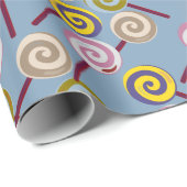 Papier Cadeau Motif de bonbons | motif Lollies | lollipop 3 (Coin rond)