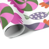 Papier Cadeau Motif de bonbons | motif Lollies | lollipop 6 (Coin rond)