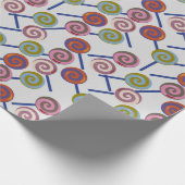 Papier Cadeau Motif de bonbons | motif Lollies | lollipop 8 (Coin)