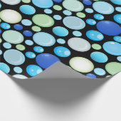 Papier Cadeau motif de boules 3D.01.b Black BG (Coin)