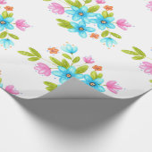 Papier Cadeau Motif de bouquet multicolore (Coin)