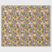 Papier Cadeau Motif de broderie florale TWEETY™ (Plat)