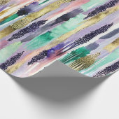 Papier Cadeau Motif de brosse vertical dynamique (1) (Coin)