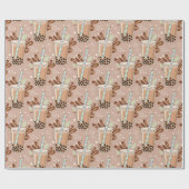 Papier Cadeau Motif de Bubble Tea Mignon (Plat)