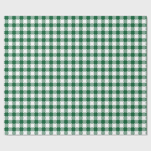 Papier Cadeau Motif de buffle rustique blanc vert pâturé (Plat)