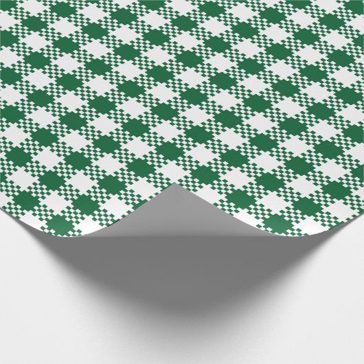 Papier Cadeau Motif de buffle rustique blanc vert pâturé (Coin)