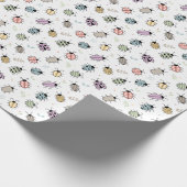Papier Cadeau Motif de bugs colorés mignons (Coin)