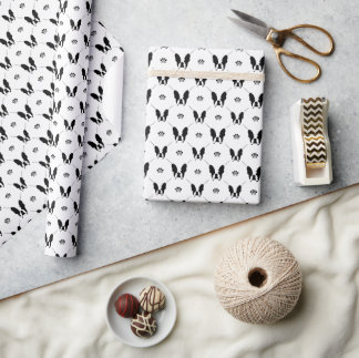 Papier Cadeau Motif de bulldog français