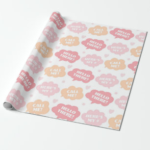 Papier Cadeau Motif de bulle vocale joueuse