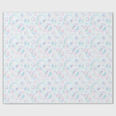 Papier Cadeau Motif de bulles de savon en pixels (Plat)