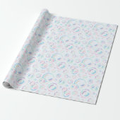 Papier Cadeau Motif de bulles de savon en pixels (Déroulé)