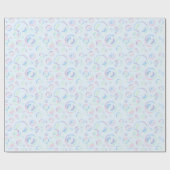 Papier Cadeau Motif de bulles de savon en pixels (Plat)