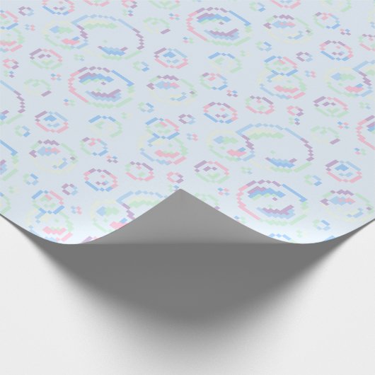 Papier Cadeau Motif de bulles de savon en pixels (Coin)