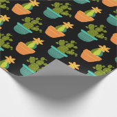 Papier Cadeau Motif de cactus coloré (Coin)