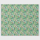 Papier Cadeau Motif de cactus d'aquarelle (Plat)