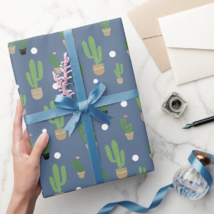 Papier Cadeau Motif de cactus mignon