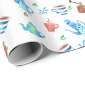 Papier Cadeau Motif de café (Coin rond)