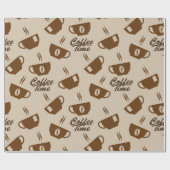 Papier Cadeau Motif de café (Plat)