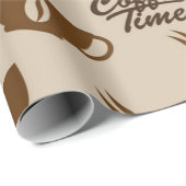 Papier Cadeau Motif de café (Coin rond)