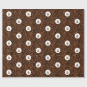 Papier Cadeau Motif de café Marque Logo (Plat)
