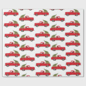 Papier Cadeau motif de camionnette de Noël (Plat)