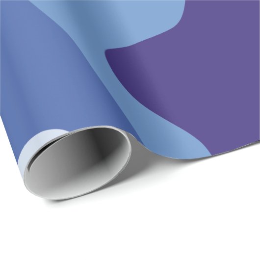 Papier Cadeau Motif de camouflage bleu (Coin rond)