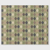 Papier Cadeau Motif de camouflage Brown et vert militaire (Plat)