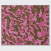 Papier Cadeau Motif de camouflage Brown rose (Plat)