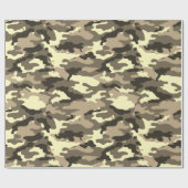 Papier Cadeau Motif de Camouflage Brown Sepia Dusty (Plat)