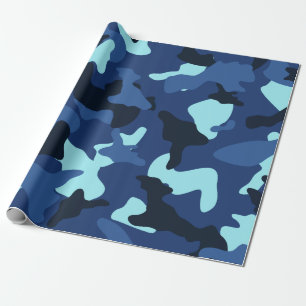 Papier Cadeau Motif de camouflage camouflé de l'armée marine ble