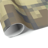 Papier Cadeau Motif de camouflage de pixel de Digitals (Coin rond)