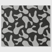 Papier Cadeau motif de camouflage gris (Plat)