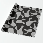 Papier Cadeau motif de camouflage gris (Déroulé)