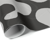 Papier Cadeau motif de camouflage gris (Coin rond)