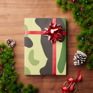 Papier Cadeau Motif de camouflage kaki
