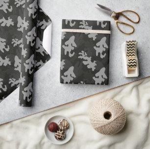 Papier Cadeau Motif de camouflage noir
