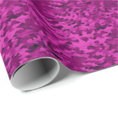 Papier Cadeau Motif de camouflage violet (Coin rond)