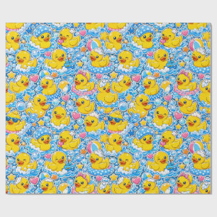 Papier Cadeau Motif de canard en caoutchouc Kawaii avec El aquat