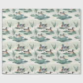 Papier Cadeau Motif de canards mignons (Plat)