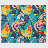 Papier Cadeau Motif de carnaval coloré (Plat)