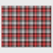 Papier Cadeau Motif de carreaux tartan à carreaux rouges noirs e (Plat)