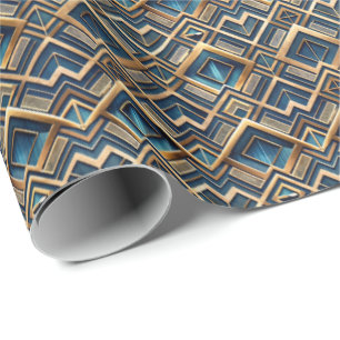 Papier Cadeau Motif de carrelage Art Déco mignon