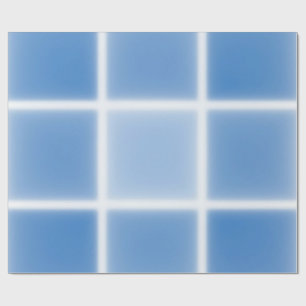Papier Cadeau Motif de carrelage en grille bleu doux