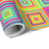 Papier Cadeau Motif de carrés (Coin rond)