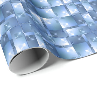 Papier Cadeau Motif de carrés géométriques ornés de bijoux