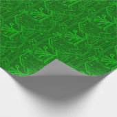 Papier Cadeau Motif de carte à circuit imprimé vert (Coin)