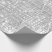 Papier Cadeau Motif de carte de ville (Coin)